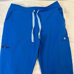 figs royal blue scrub bottoms